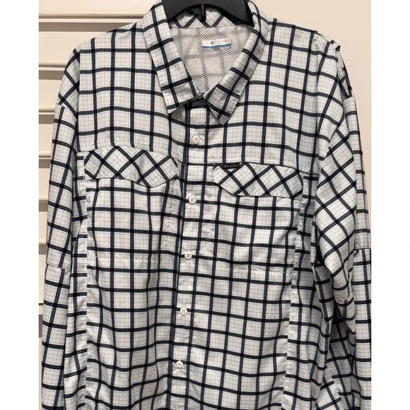 Columbia PFG Silver Ridge Lite Plaid Long Sleeve Fishing Shirt Mens XXL AM1282 - Picture 1 of 10